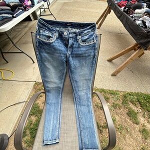 Miss Me Women's Skinny Jeans - Blue Denim